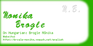 monika brogle business card